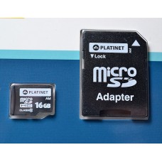 Card memorie microSD 16GB cu adaptor SD